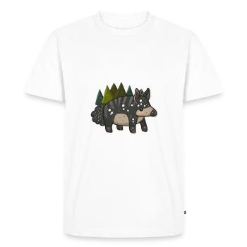 Illustration de tapir de montagne mignon - Animal adorable - T-shirt Premium bio Homme - blanc - Devant - Nico (187cm)