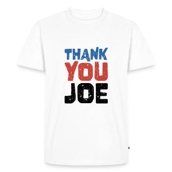 Merci Joe - Électeurs démocrates patriotes - T-shirt Premium bio Homme - blanc - Devant - Nico (187cm)
