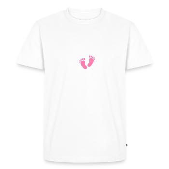 Je vais être maman 2025 Femme enceinte Enceinte 2025 - T-shirt Premium bio Homme - blanc - Devant - Nico (187cm)