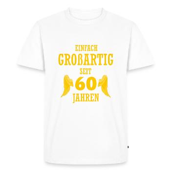 Great for 60 years gift 60th birthday - Men's Premium Organic T-Shirt - white - Front - Nico (187cm)