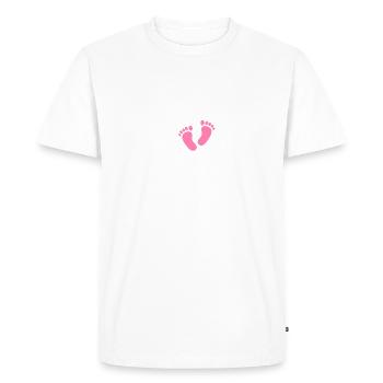 Je vais être papa 2025 Enceinte 2025 Paternité - T-shirt Premium bio Homme - blanc - Devant - Nico (187cm)
