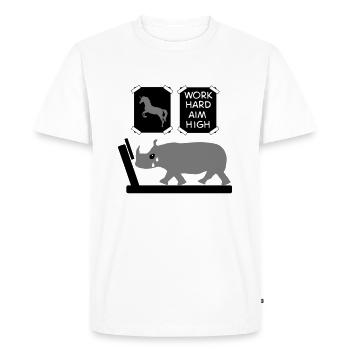 motivation - Men's Premium Organic T-Shirt - white - Front - Nico (187cm)