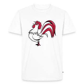 Cock crow bird - Men's Premium Organic T-Shirt - white - Front - Nico (187cm)