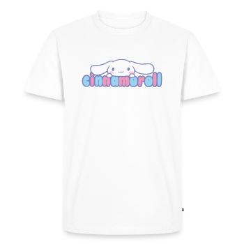 Cinnamoroll Regarde Par-dessus L'inscription - T-shirt Premium bio Homme - blanc - Devant - Nico (187cm)