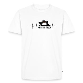 camion monstre - T-shirt Premium bio Homme - blanc - Devant - Nico (187cm)