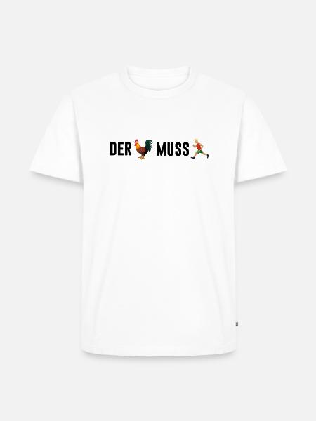 Le coq doit courir - T-shirt Premium bio Homme - blanc
