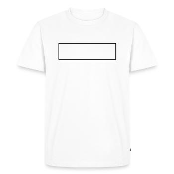 Barre blanche rectangle bouclier blanc - T-shirt Premium bio Homme - blanc - Devant - Nico (187cm)
