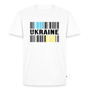 L’UKRAINE soutient Kiev Zelensky slava ukraini - T-shirt Premium bio Homme - blanc - Devant - Nico (187cm)