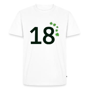 18 - Men's Premium Organic T-Shirt - white - Front - Nico (187cm)
