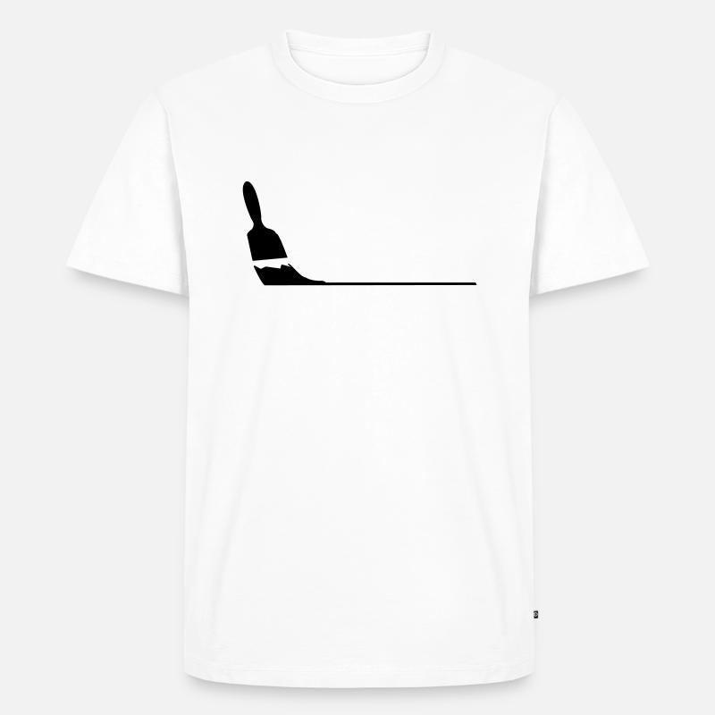 Pinsel - Männer Premium Bio T-Shirt - Weiß