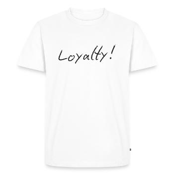 Loyauté - T-shirt Premium bio Homme - blanc - Devant - Nico (187cm)