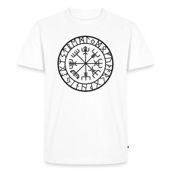 compass norse viking warrior odin thor barbar - Men's Premium Organic T-Shirt - white - Front - Nico (187cm)