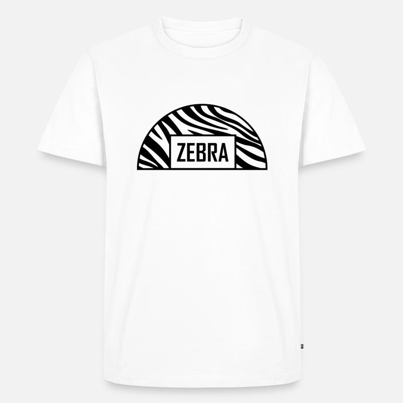 Zebra Bogen - Männer Premium Bio T-Shirt - Weiß