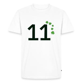 11 - Men's Premium Organic T-Shirt - white - Front - Nico (187cm)