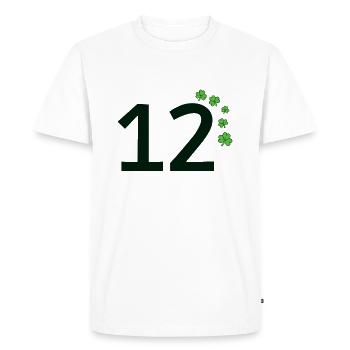 12 - Men's Premium Organic T-Shirt - white - Front - Nico (187cm)