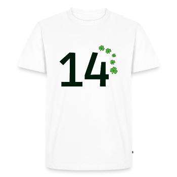14 - T-shirt Premium bio Homme - blanc - Devant - Nico (187cm)