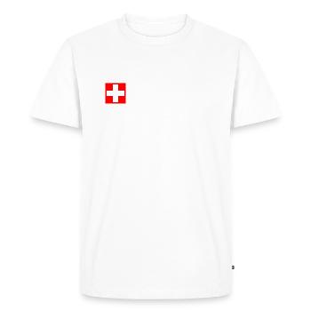 Suisse - T-shirt Premium bio Homme - blanc - Devant - Nico (187cm)