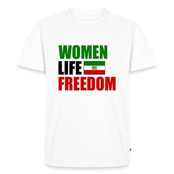 Women life freedom - Men's Premium Organic T-Shirt - white - Front - Nico (187cm)