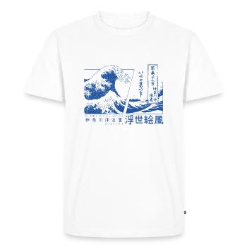 the big wave off Kanagawa, Japan - Men's Premium Organic T-Shirt - white - Front - Nico (187cm)