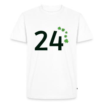 24 - Men's Premium Organic T-Shirt - white - Front - Nico (187cm)