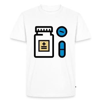 Pills, medicines, medicine, drugs, pill box - Men's Premium Organic T-Shirt - white - Front - Nico (187cm)