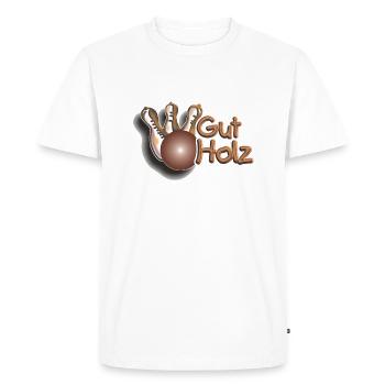 Cônes - bon bois - T-shirt Premium bio Homme - blanc - Devant - Nico (187cm)