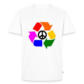 Signe de paix - T-shirt Premium bio Homme - blanc - Devant - Nico (187cm)