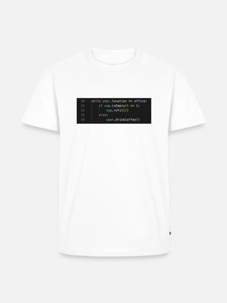Lustiges Programmierer Büro Meme. - Männer Premium Bio T-Shirt - Weiß