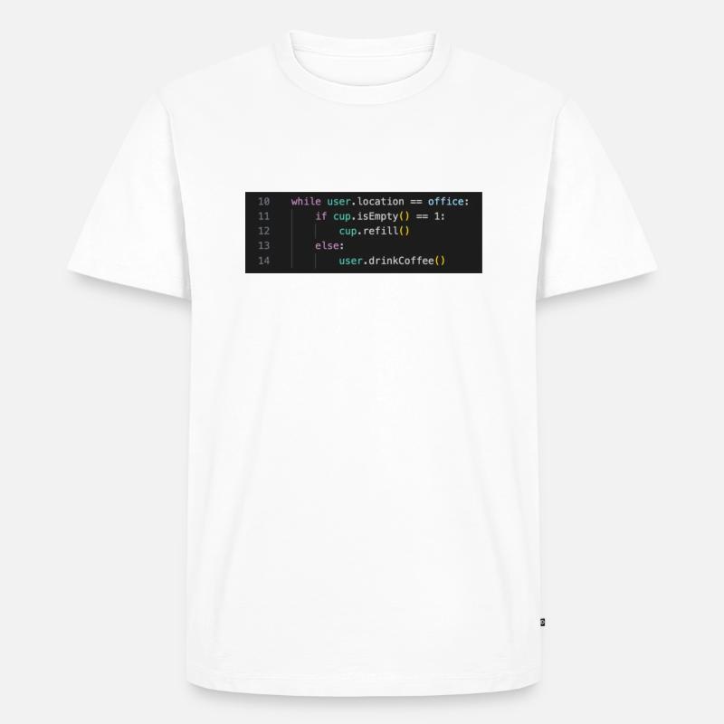Lustiges Programmierer Büro Meme. - Männer Premium Bio T-Shirt - Weiß