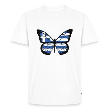 Drapeau de la Grèce Hellas Athènes Drapeau grec - T-shirt Premium bio Homme - blanc - Devant - Nico (187cm)