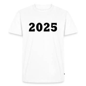 2025 - Men's Premium Organic T-Shirt - white - Front - Nico (187cm)