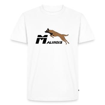 Malinois - T-shirt Premium bio Homme - blanc - Devant - Nico (187cm)
