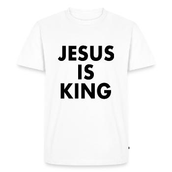 Jesus is king - T-shirt Premium bio Homme - blanc - Devant - Nico (187cm)