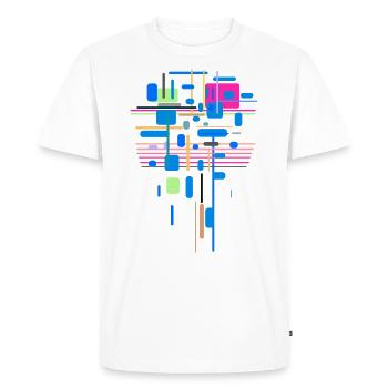 Abstract Colors Pattern - Men's Premium Organic T-Shirt - white - Front - Nico (187cm)