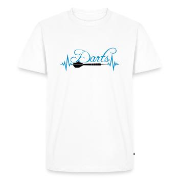 club texte fréquence cardiaque battre le pouls logo texte spi - T-shirt Premium bio Homme - blanc - Devant - Nico (187cm)