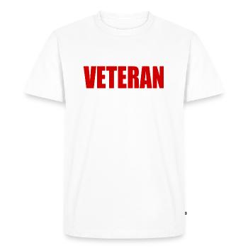VETERAN - Men's Premium Organic T-Shirt - white - Front - Nico (187cm)
