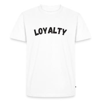 Loyauté - T-shirt Premium bio Homme - blanc - Devant - Nico (187cm)