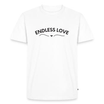 Un amour sans fin - T-shirt Premium bio Homme - blanc - Devant - Nico (187cm)