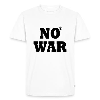 No war - T-shirt Premium bio Homme - blanc - Devant - Nico (187cm)