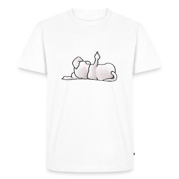 Schnauzer stinky fingers - Men's Premium Organic T-Shirt - white - Front - Nico (187cm)
