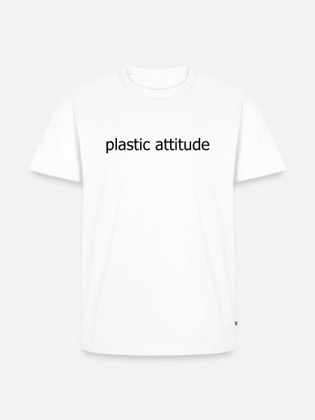 plasticattitude - Männer Premium Bio T-Shirt - Weiß