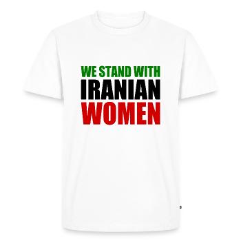 We stand with iranian women - Men's Premium Organic T-Shirt - white - Front - Nico (187cm)