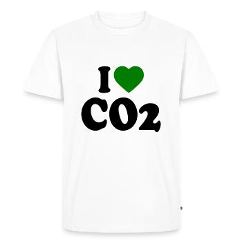 I love co2 - T-shirt Premium bio Homme - blanc - Devant - Nico (187cm)