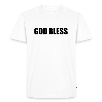 God bless - T-shirt Premium bio Homme - blanc - Devant - Nico (187cm)