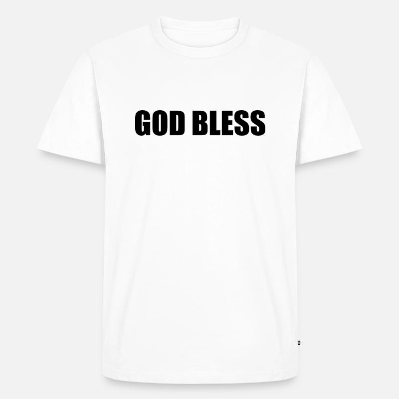 God bless - Männer Premium Bio T-Shirt - Weiß