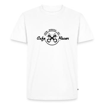 Cafe Racer Motorrad Moto Custom Biker Tuner - T-shirt Premium bio Homme - blanc - Devant - Nico (187cm)