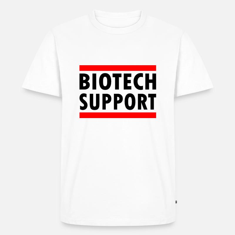 biotech support - Männer Premium Bio T-Shirt - Weiß