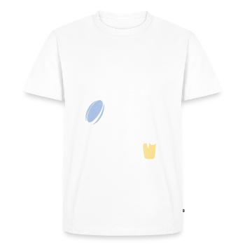 Rugby et apéro - T-shirt Premium bio Homme - blanc - Devant - Nico (187cm)