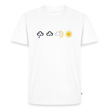Whatever the Weather - Men's Premium Organic T-Shirt - white - Front - Nico (187cm)