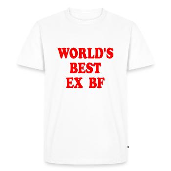 worlds best ex bf - T-shirt Premium bio Homme - blanc - Devant - Nico (187cm)